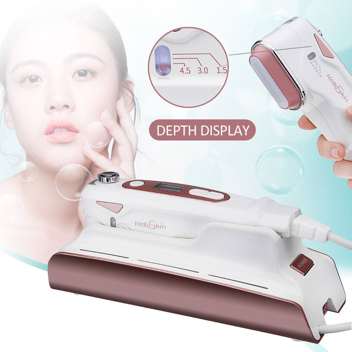 Handheld Ultrasonic HIFU Skin Machine Radio Rejuvenation Face Lifting Anti-aging - huanshibeauty