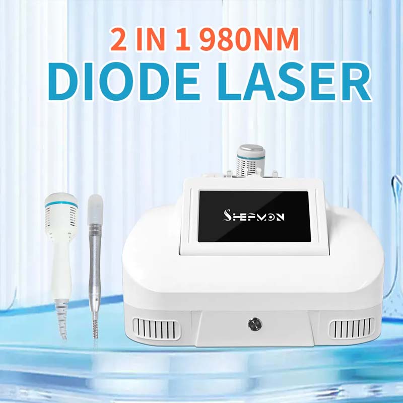 980nm Diode Laser Vascular Blood Removal Spider Vein Physical Therapy Machine - huanshibeauty