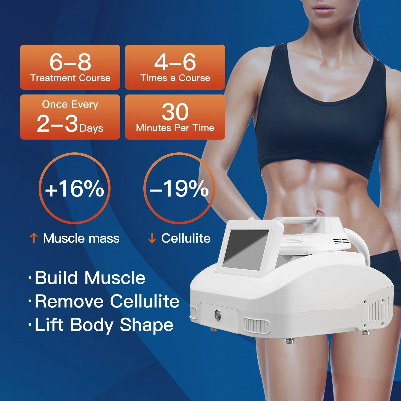 Body Sculpting Slimming Muscle Shape Building Stimulate Machine Abs Fat Loss - huanshibeauty