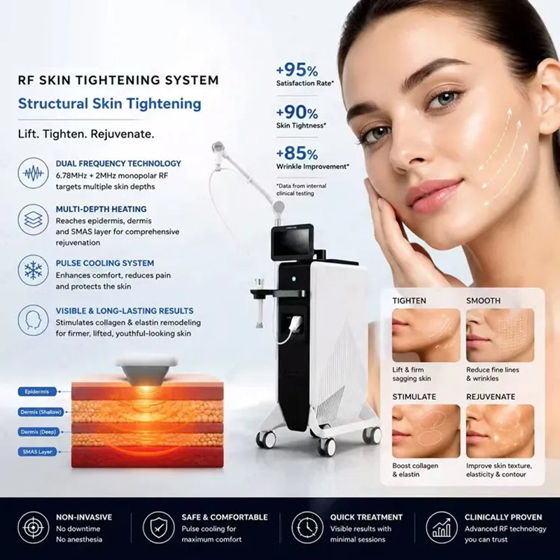 Dual Frequency RF Machine XERF Technology Monopolar RF Skin Tightening Body Contouring