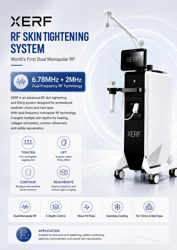 Dual Frequency RF Machine XERF Technology Monopolar RF Skin Tightening Body Contouring