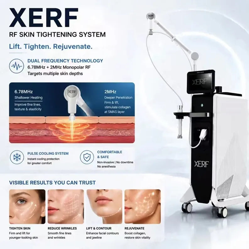 Dual Frequency RF Machine XERF Technology Monopolar RF Skin Tightening Body Contouring