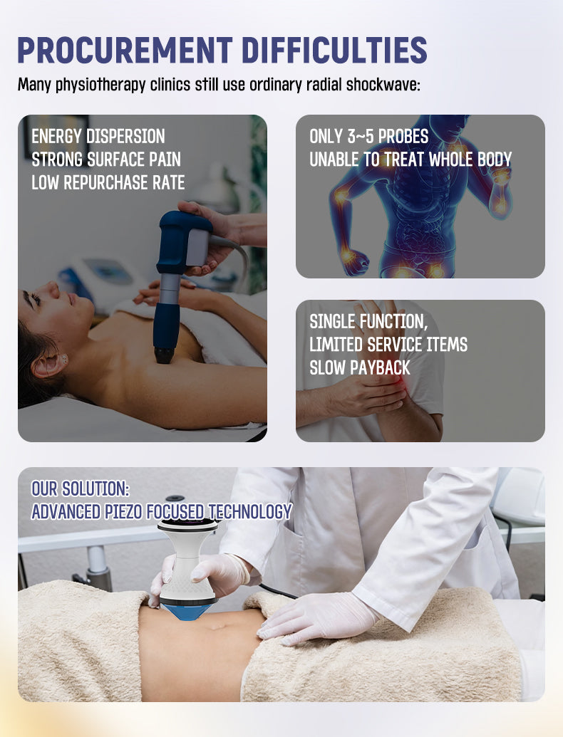 Professional Focused Shockwave Therapy Machine 8 Heads | Physical Therapy Massage Device