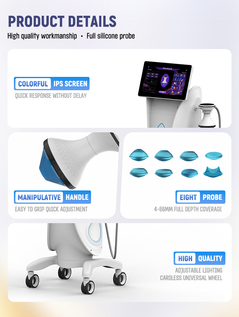 Professional Focused Shockwave Therapy Machine 8 Heads | Physical Therapy Massage Device