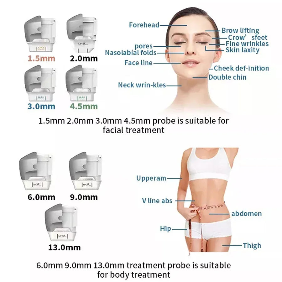 Ultrasound 7D HIFU Machine Facial Tightening Skin Lifting Body Slimming Wrinkle Removal
