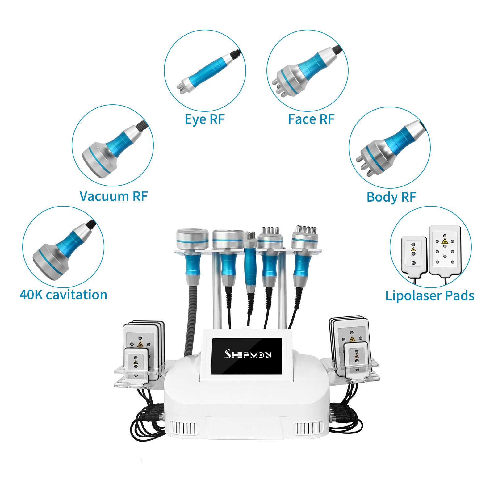 6-in-1 Body Slimming Cavitation Body Shaping 40K RF Laser Lipolysis Machine