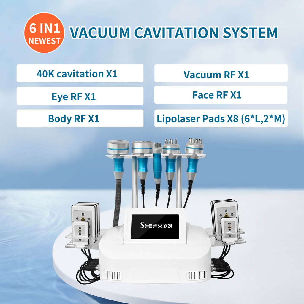 6-in-1 Body Slimming Cavitation Body Shaping 40K RF Laser Lipolysis Machine