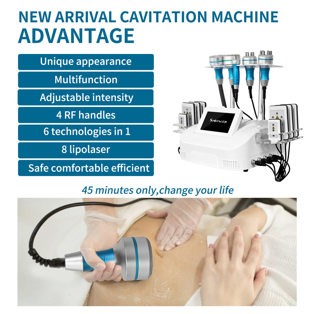 6-in-1 Body Slimming Cavitation Body Shaping 40K RF Laser Lipolysis Machine
