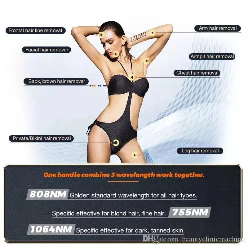 2-in-1 Hair Removal Diode Laser Picosecond Tattoo Removal Skin Rejuvenation Machine