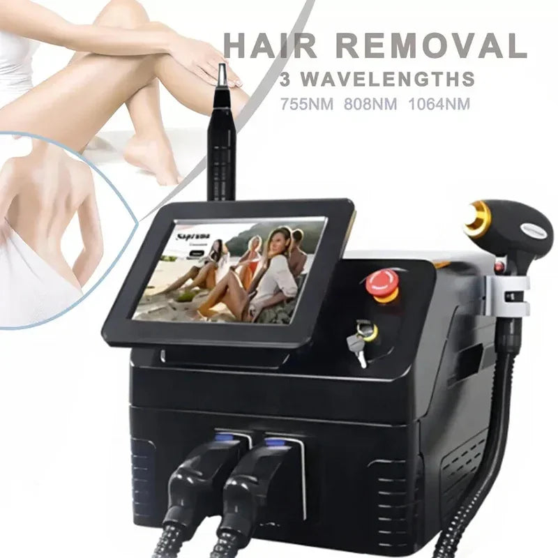 2-in-1 Hair Removal Diode Laser Picosecond Tattoo Removal Skin Rejuvenation Machine