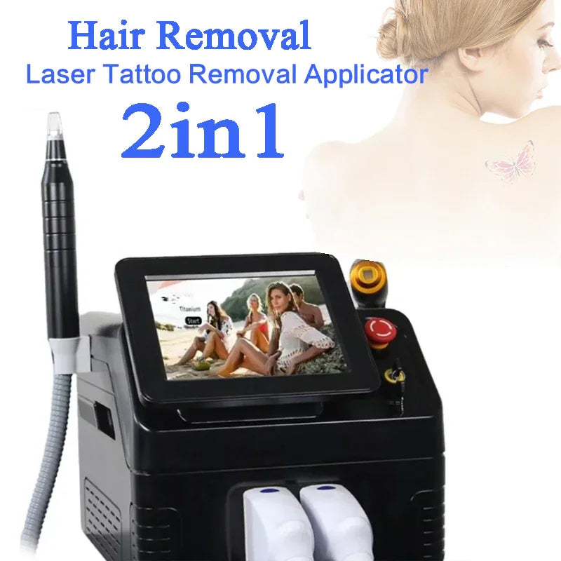 2-in-1 Hair Removal Diode Laser Picosecond Tattoo Removal Skin Rejuvenation Machine Main image