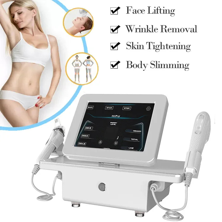 2 In 1 Hifu 7D RF Fractional Microneedle Skin Tightening Anti Wrinkle Stretch Marks Removal Machine