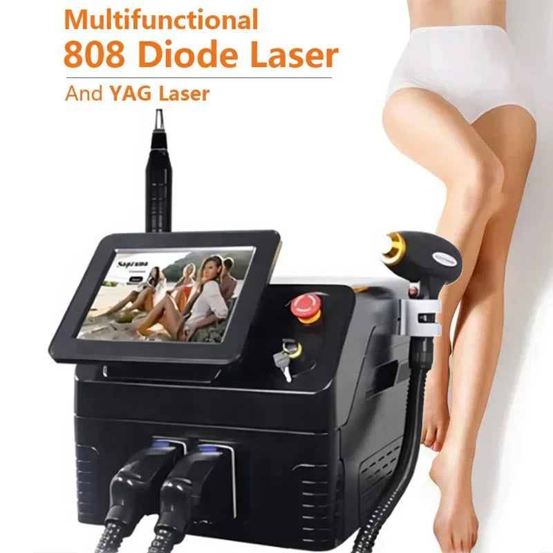 2-in-1 Hair Removal Diode Laser Picosecond Tattoo Removal Skin Rejuvenation Machine