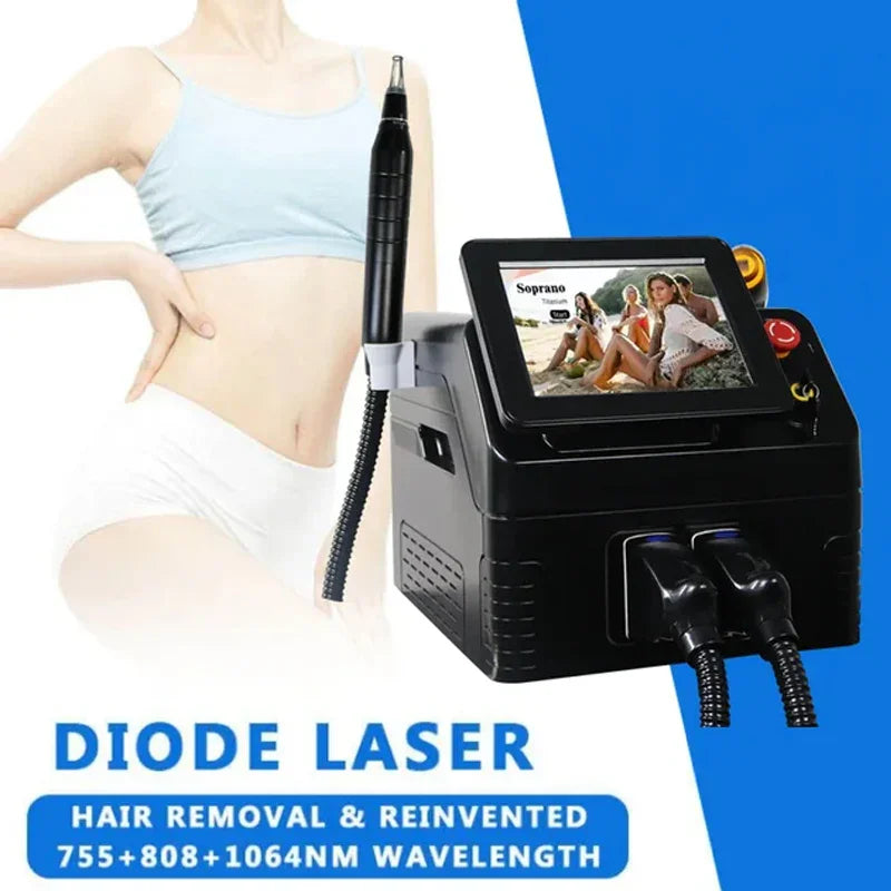 2-in-1 Hair Removal Diode Laser Picosecond Tattoo Removal Skin Rejuvenation Machine