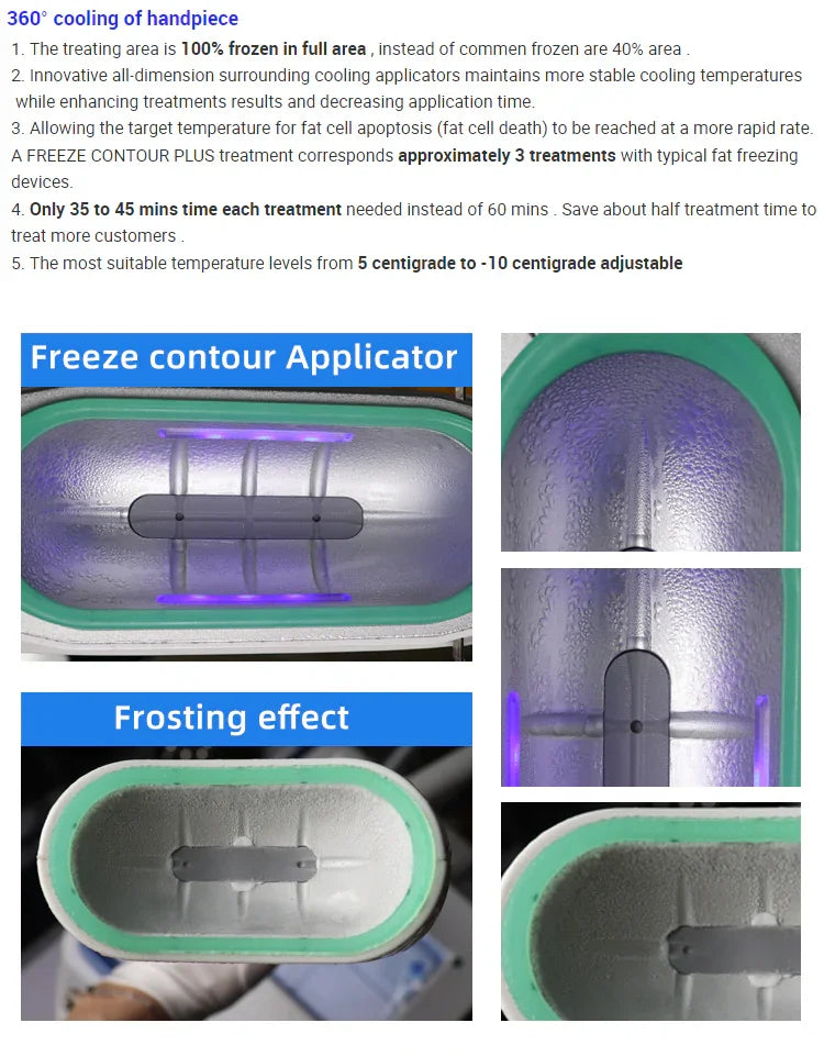 5 In 1 CryoLipolysis Fat Freezing Vaccum Cavitation RF Body Sculpting Machine Double Chin Removal
