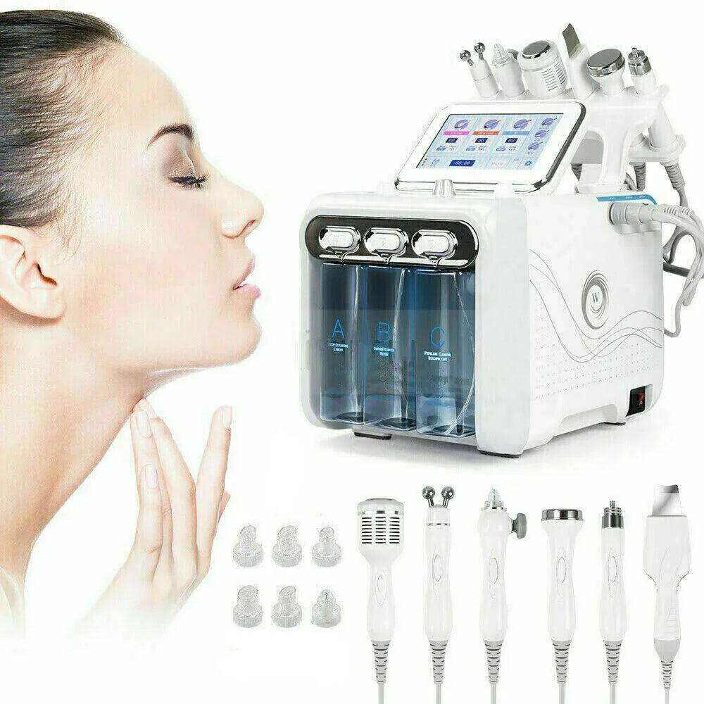 6 In 1 Hydra Machine Facial Water Dermabrasion Deep Cleansing Face Hydro Spa Skin