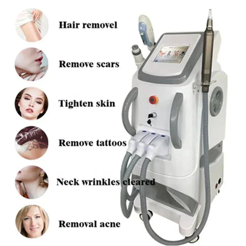 3 In 1 OPT/IPL Laser Hair Removal Tattoo Removal RF Skin Rejuvenation Whitening Machine