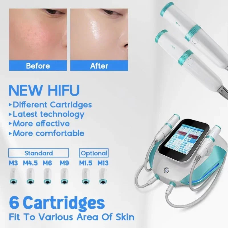 2 In 1 Ultra Hifu Facial Lifting Winkle Removal Machine Vmax RF Anti Aging Body Shaping