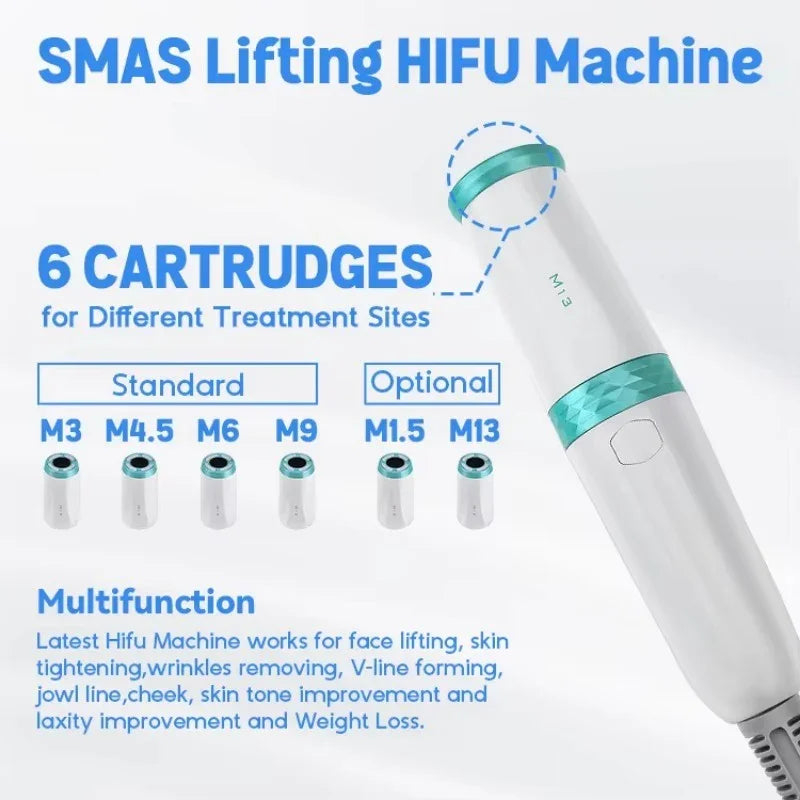 2 In 1 Ultra Hifu Facial Lifting Winkle Removal Machine Vmax RF Anti Aging Body Shaping