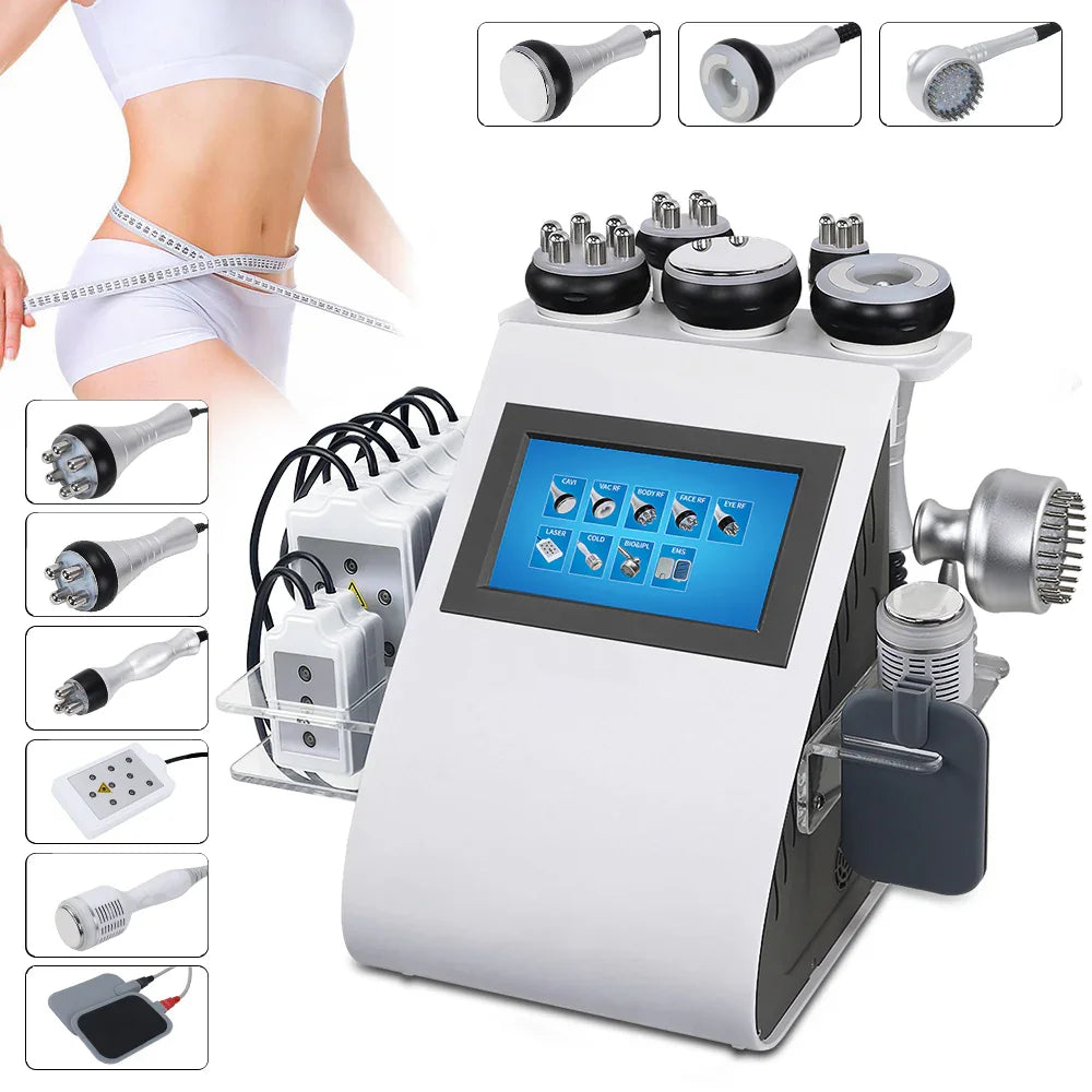 9 In 1 40K Cavitation Lipolaser RF Vacuum Fat Reduction Slimming Machine Body Shaping