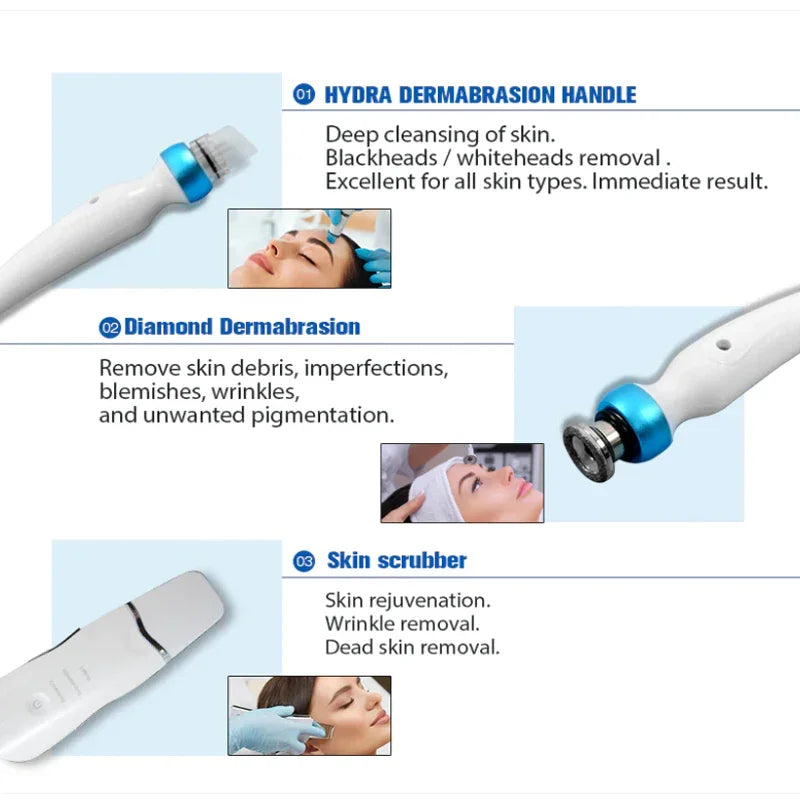14 In 1 Facial Hydro Dermabrasion Diamond Aqua Peeling Oxygen Jet Spa Skin Rejuvenation Machine