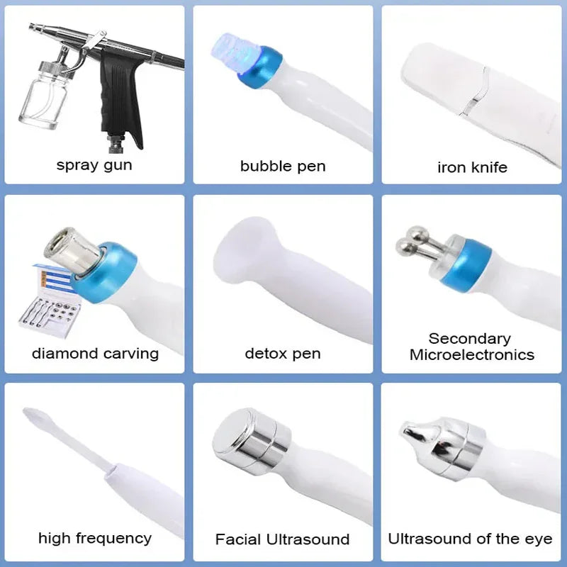 14 In 1 Facial Hydro Dermabrasion Diamond Aqua Peeling Oxygen Jet Spa Skin Rejuvenation Machine