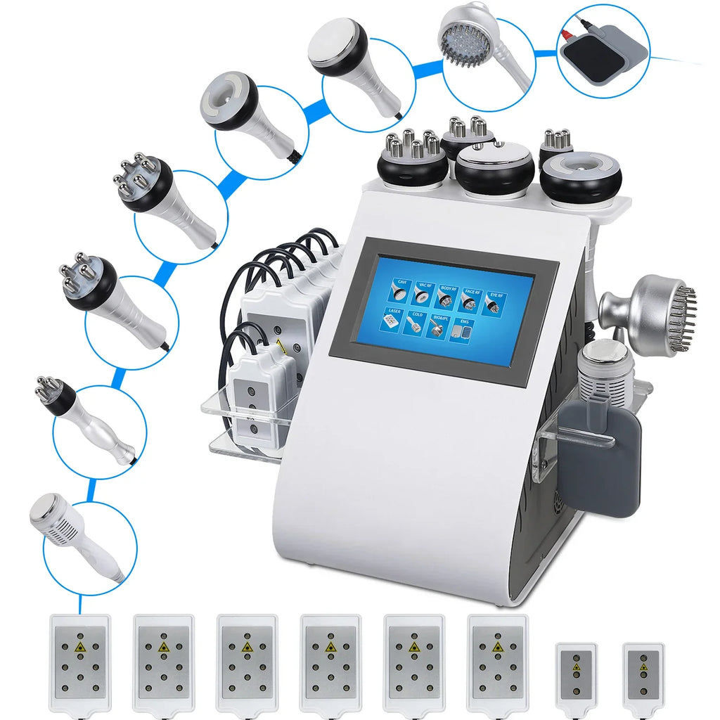 9 In 1 40K Cavitation Lipolaser RF Vacuum Fat Reduction Slimming Machine Body Shaping