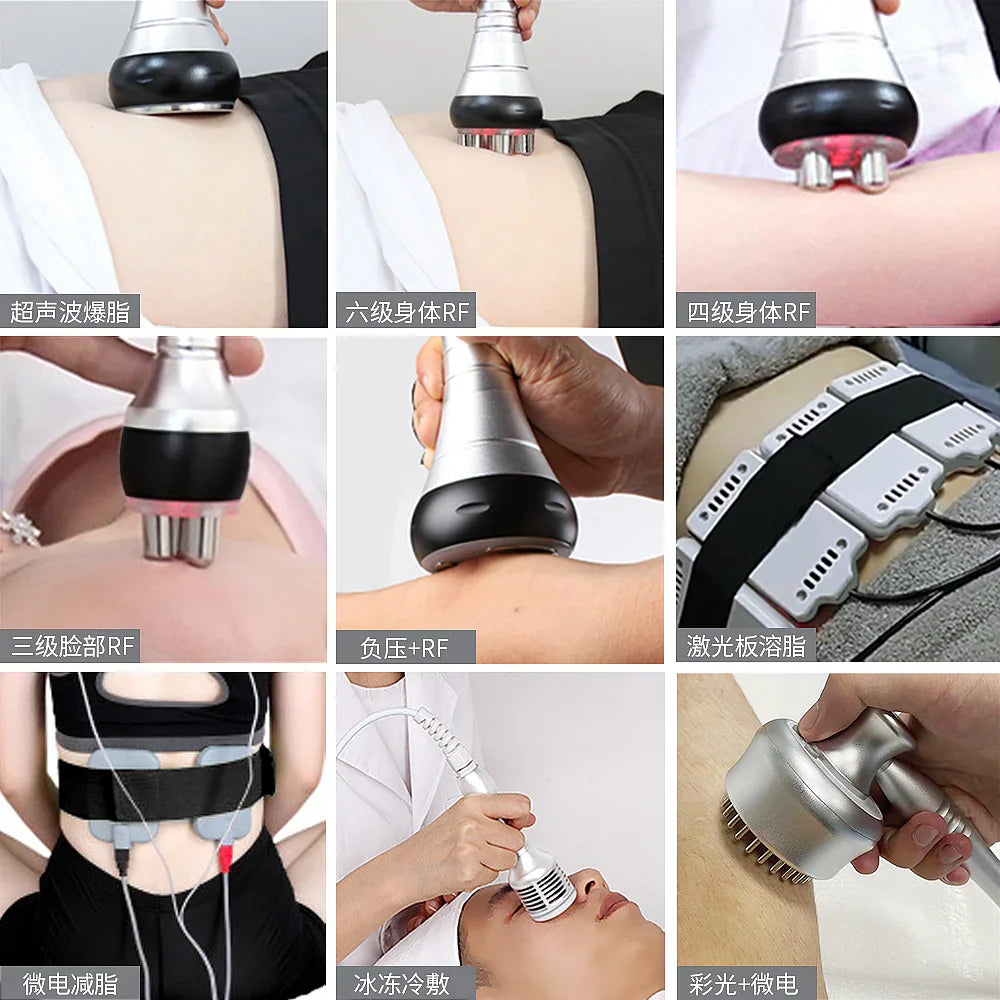 9 In 1 40K Cavitation Lipolaser RF Vacuum Fat Reduction Slimming Machine Body Shaping
