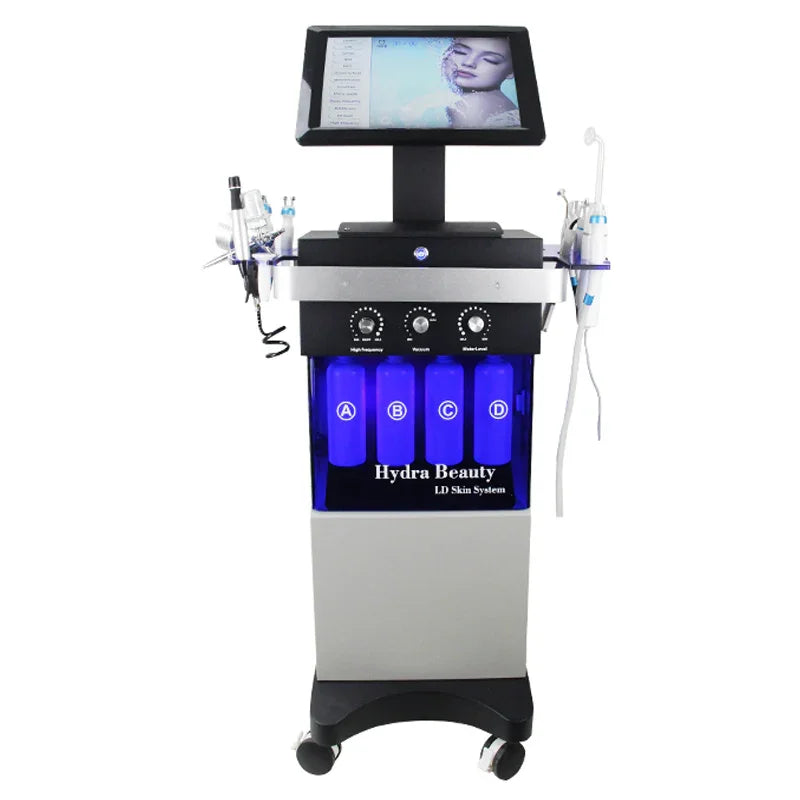 14 In 1 Facial Hydro Dermabrasion Diamond Aqua Peeling Oxygen Jet Spa Skin Rejuvenation Machine