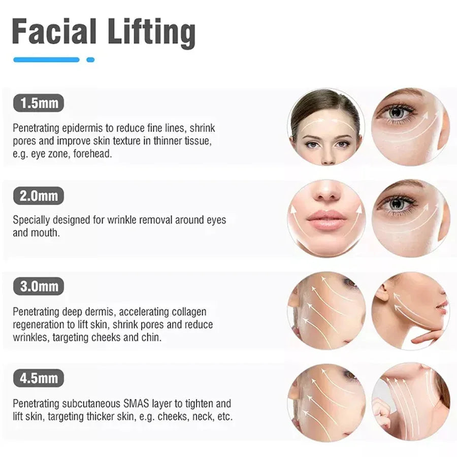 Ultrasound 7D HIFU Machine Facial Tightening Skin Lifting Body Slimming Wrinkle Removal