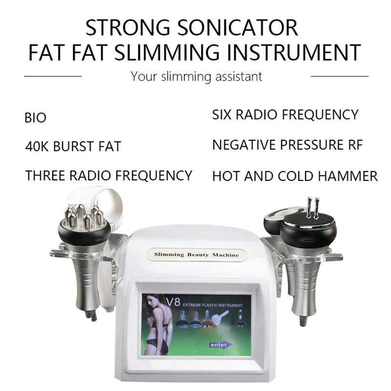 6 In 1 Cavitation Vacuum RF Radio Frequency Ultrasonic Body Slimming Cellulite Reduce Machine