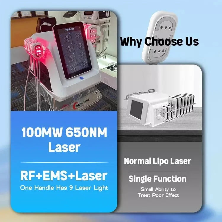3 In 1 Body Sculpting RF+ EMS + Lipo Laser Red Light Weight Loss SKin Lifting Machine