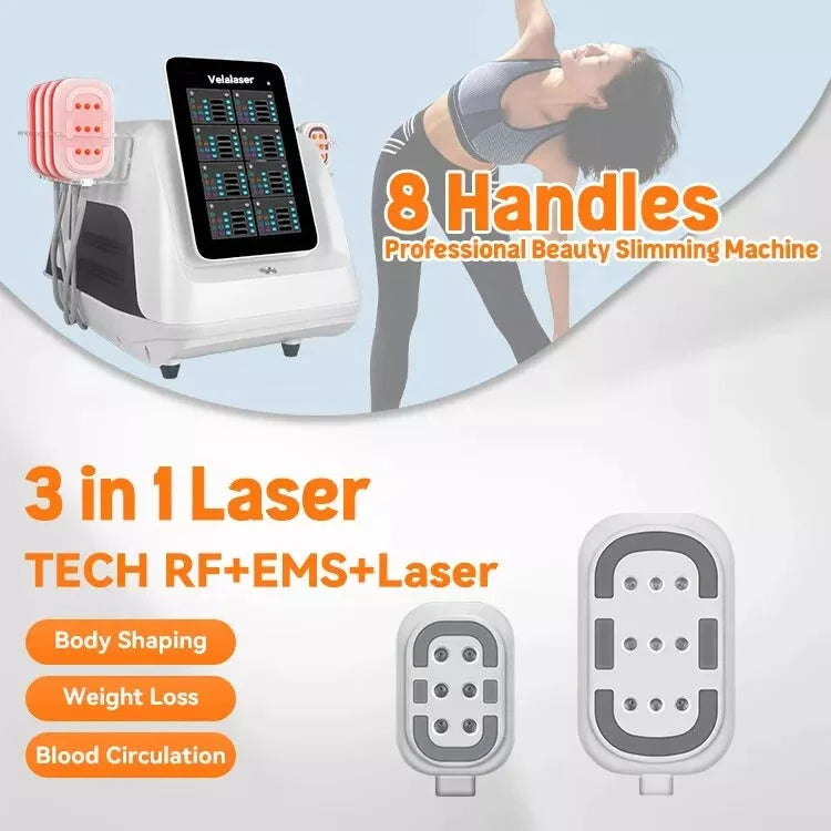 3 In 1 Body Sculpting RF+ EMS + Lipo Laser Red Light Weight Loss SKin Lifting Machine
