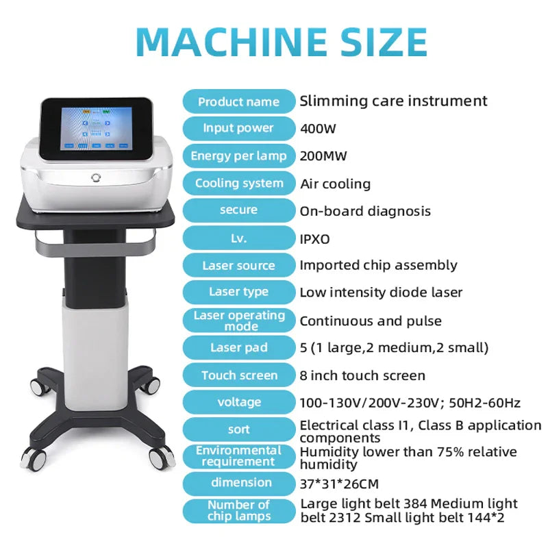 Max Lipo Red Light 5D Laser Therapy Machine Fat Reduction Skin Tightening Body Sculpting Wrinkle Removal