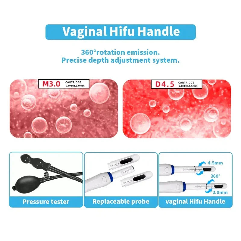 Ultrasonic 2 In 1 7D Hifu Skin Lifting Vaginal Hifu Machine Tightening Wrinkle Removal Rejuvenation