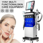 14 In 1 Facial Hydro Dermabrasion Diamond Aqua Peeling Oxygen Jet Spa Skin Rejuvenation Machine