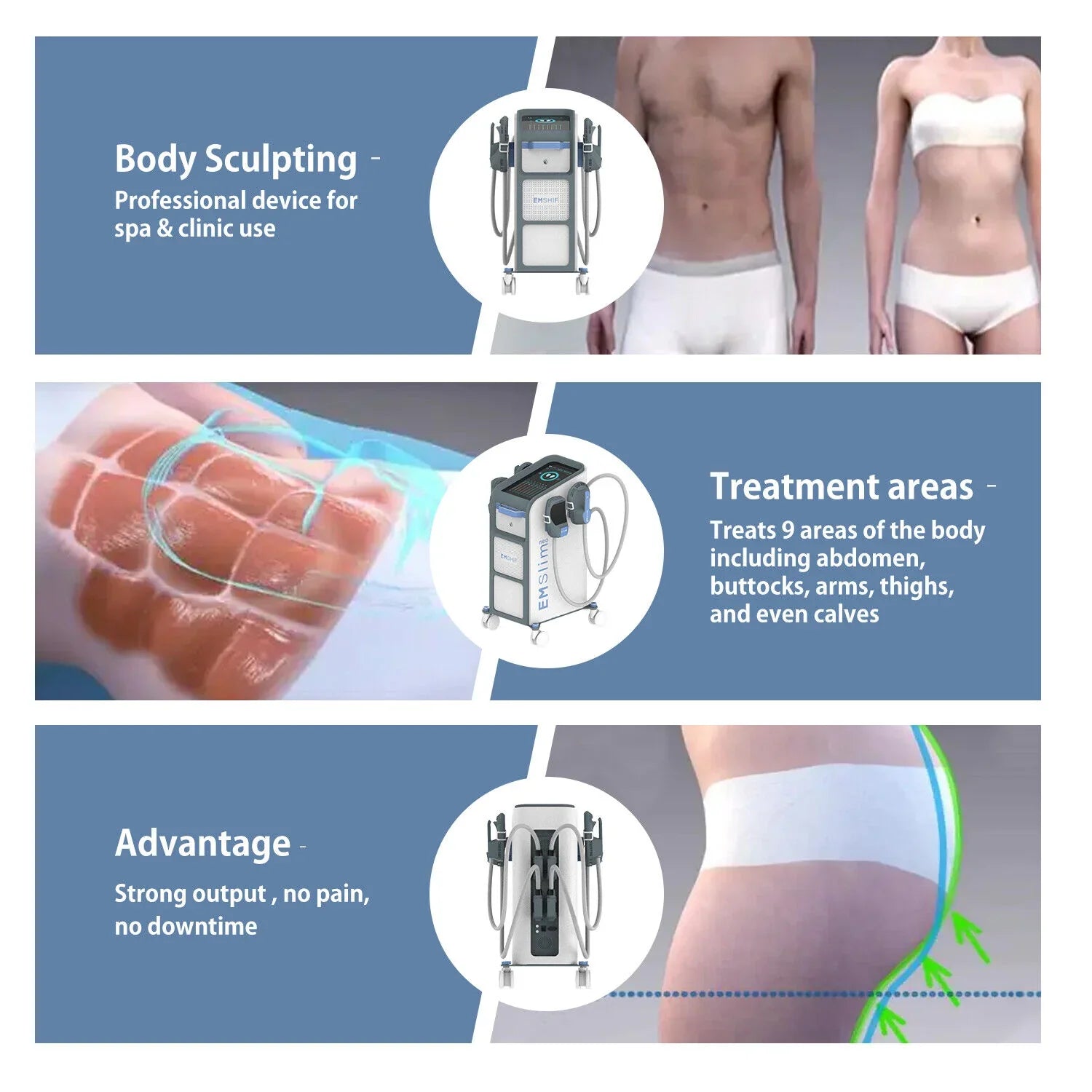 2/4 Handles RF Body Contouring Machine Build Muscle Burn Fat Non-Invasive Fat Loss