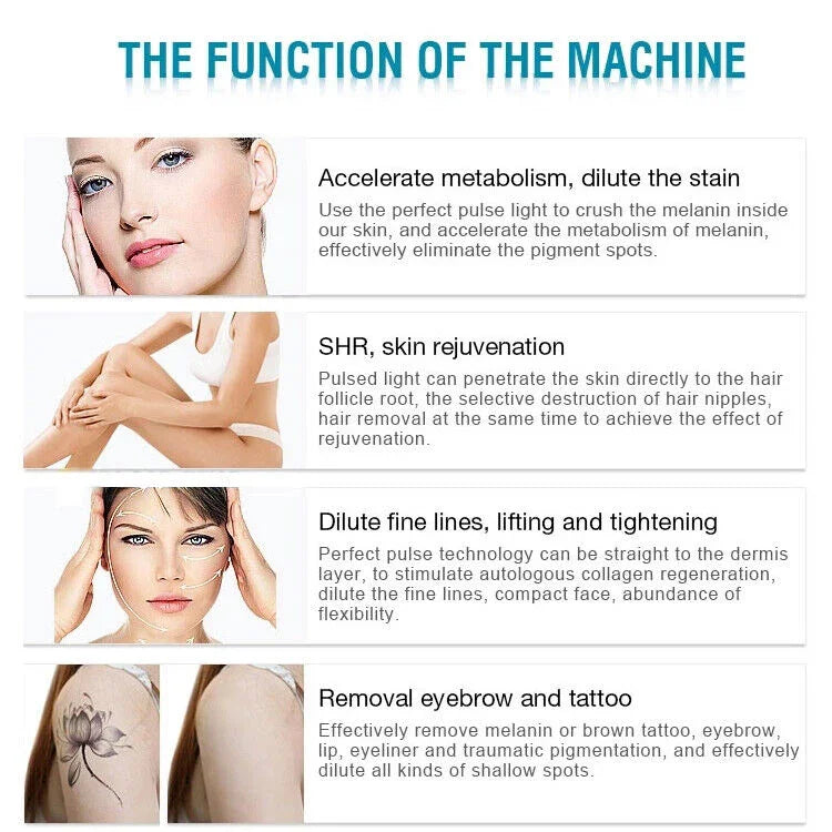 3 In 1 IPL OPT Hair Removal Nd Yag Laser Tattoo Removal RF Skin Rejuvenation Machine