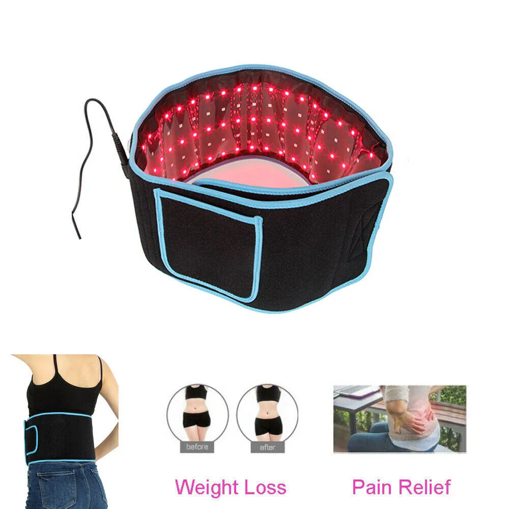 2 In 1 Infrared Red LED Light Therapy Waist Belt Wrap Pain Relief Body Slimming