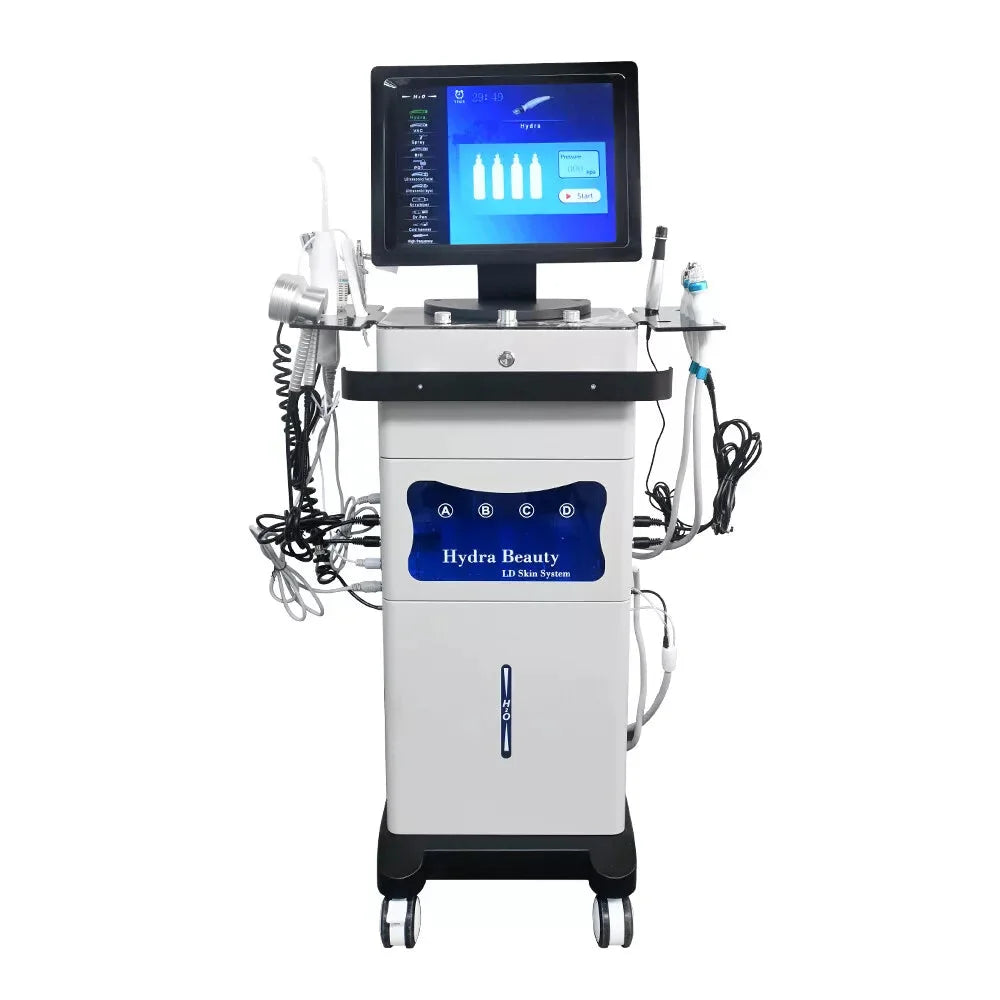 14 In 1 HydraFacial Machine RF Hydro Dermabrasion Oxygen Spray Diamond Peeling Skin Care SPA